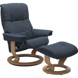 Stressless Relaxsessel STRESSLESS Mayfair Sessel Gr. Microfaser DINAMICA, Classic Base Eiche, Relaxfunktion-Drehfunktion-PlusTMSystem-Gleitsystem, B/H/T: 75 cm x 99 cm x 73 cm, blau (blue dinamica) Lesesessel und Relaxsessel