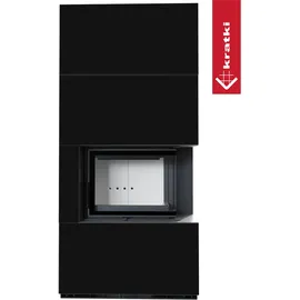 Kratki Floki Box Quarzsinter Schwarz/Abdeckplatte Glas
