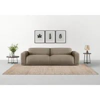 TRENDMANUFAKTUR Big-Sofa Braga, mit hochwertigem Kaltschaum, Megasofa, in Cord erhältlich, modernes Big-Sofa, Couch mit hohem Sitzkomfort, 254/72/107 cm (B/H/T) braun