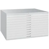 C+P Flachablageschrank Serie 7100_7200 760x135x960 grau