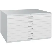 C+P Flachablageschrank Serie 7100_7200 760x135x960 grau