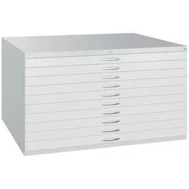 C+P Flachablageschrank Serie 7100_7200 760x135x960 grau