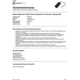 BerryBase Batteriehalter für micro:bit/Calliope Mini