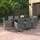vidaXL Garten-Essgruppe 9-tlg. Grau