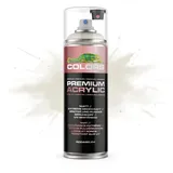 COLORS Premium Acrylic Sprühfarbe 400ml – Hochdeckender Sprühlack für Innen & Außen, Spraydose für DIY-Projekte - RAL 9001 - Cremeweiss Matt