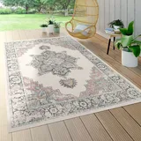Paco Home - In- & Outdoor-teppich Für Balkon Terrasse, Kurzflor Mit Orient-design In Beige 60x100 Cm