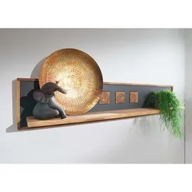Massivmoebel24 Wandregal 108 x 22 x 30 cm Braun
