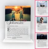 MyPrezzie Defintion Design Glas Bild | Personalisierte Foto Geschenke für Sie & Ihn |13x18 cm| Geschenke für Frauen, Männer | zum Jahrestag | Couple Geschenke | persönliche Foto Geschenke