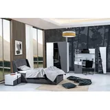Kapa Möbel Schlafzimmer-Set Elite in schwarz grau weiss