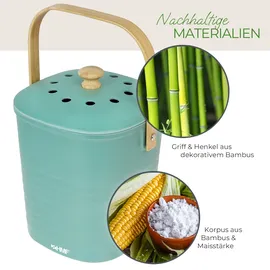 HMF Nachhaltiger Biomülleimer 3780 3 l Schwarz