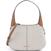 Michael Kors Alice Small Schultertasche Kunstleder White/Brown