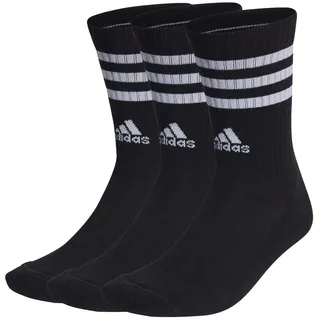 Adidas 3-Streifen Cushioned Crew Socken 3 Paar Black / White 43-45