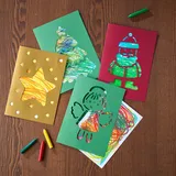 HABA Bastelset Erstes Malen Kritzelkarten Weihnachtspost