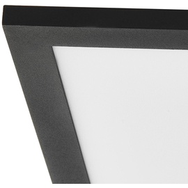 LINDBY LED-Panel Lamin, schwarz, 119,5 x 29,5 cm