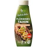 biozentrale flüssiges Tahin | 310 g | vegan & glutenfrei | in der Squeezeflasche, schütteln & fertig | Proteinquelle | Sesampaste als Topping für Bowls oder zum Verfeinern von Dips