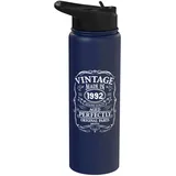 34. Geburtstag, Retro Vintage Design, Mann, Frau 1992 Stainless Steel Insulated Water Bottle