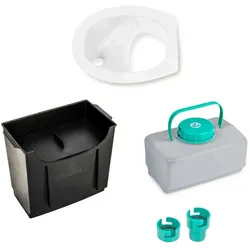 TROBOLO DIY Set 6,5 L Feststoffbehälter Trenntoiletten-Bausatz weiß