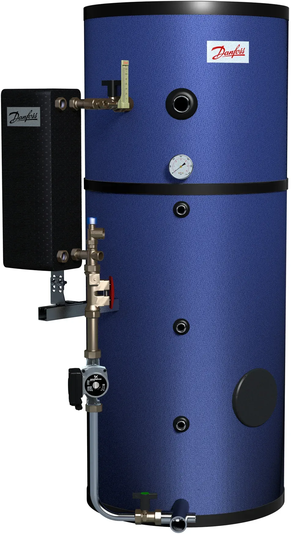 Danfoss TW-ThermoDual-S 350-100 Cu HEX Speicher 350l, Anschlussleistung 100kW