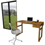 JVmoebel Schreibtisch Kompakter Brauner Schreibtisch Luxuriöser Laptoptisch Edler (Schreibtisch), Made in Europa braun