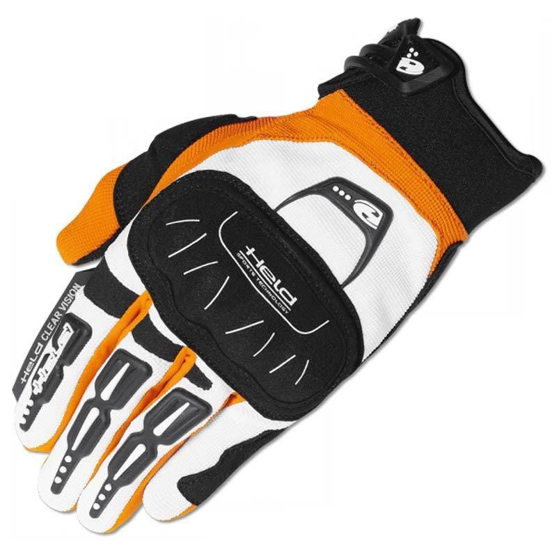 Held Backflip Motocross Handschuhe, weiss-orange, Größe L