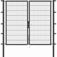 GAH Alberts GAH-Alberts Stabgitter Doppeltor Flexo 200 x 180 cm, Typ 6/5/6, anthrazit, zum Einbetonieren