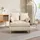 [en.casa] Schlafsessel Seinlus Polyester 81 x 88 x 68 cm Beige mit Kissen