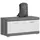 xonox.home Schuhbank Scout 90 x 44 x 40 cm weiß Hochglanz / rauchsilber