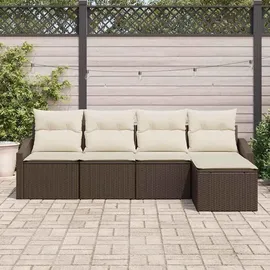 vidaXL Loungeset 5-tlg. braun