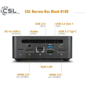 CSL Narrow Box Black N100«, schwarz
