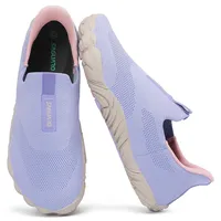 SAGUARO Barfuss Schuhe Damen Knit Barfußschuhe Herren Leicht Bequem Barefoot Shoes Minimalistische Zehenschuhe Slip On Fitnessschuhe für Training Walking Trail Joggen Violett,Gr.40 - 40 EU