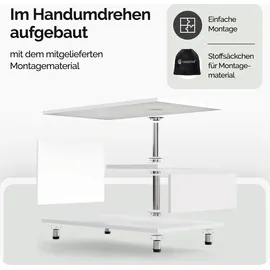 CASARIA Orlando Weiß Eiche 95 x 55 x 50 cm