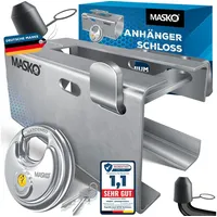 Masko MASKO® Anhängerschloss für Angekoppelte & Abgekoppelte Anhänger Anhänger