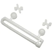 GARDINIA Schlaufengleiter mit X-Gleitern und Rollen Weiß 10-er Pack