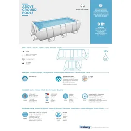 BESTWAY Power Steel Frame Pool Set 404 x 201 x 100 cm inkl. Filterpumpe