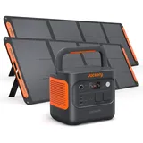 Jackery 2000 v2 Tragbare Powerstation mit 2 * 200W Solarpanel, 2042Wh Solargenerator mit 2200W Ausgang, LiFePO4 Batterie Schnellladung für Camping, Wohnmobil, Off-Grid
