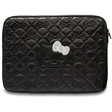HELLO KITTY Sleeve HKCSZPEKHBPK 14" schwarz/schwarz Reißverschluss PU Quilted Bows