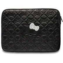 HELLO KITTY Sleeve HKCSZPEKHBPK 14" schwarz/schwarz Reißverschluss PU Quilted Bows