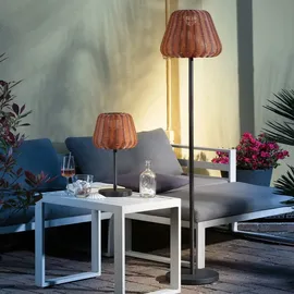 MARELIDA LED Garten Tischlampe Braun