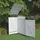 Melko Mülltonnenbox Anbaubox 68 x 68 x 127 cm weiß