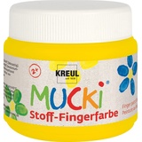 Kreul Mucki Künstlerfarbe - Bastelfarbe, Stoff-Fingerfarbe (Yellow, 150 ml