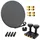 PremiumX Satelliten-Komplettanlage 80cm Satellitenschüssel Quad LNB Monoblock Astra 19,2 Hotbird 13, 2 SAT für 4 Teilnehmer