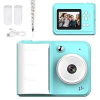 Sofortdruckkamera, 1080p HD 48MP Instantkameras, 2,4 -Zoll -Bildschirm Tragbare Reisendruck -Digitalkamera mit Druckpapier für Anfänger Teenager Kleinkinder (Blue)