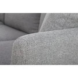 miliboo Eckcouch Stoff 5-6 Plätze Silber