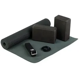 Bodhi Yoga Set FLOW Yogamatte mit Block + Gurt schwarz schwarz NO SIZE