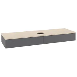 Villeroy & Boch Antao Waschbeckenunterschrank K14_5 1600x190x500mm K14153GK mit Struktur FK/AP: GK/3