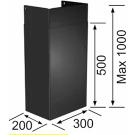 Franke 112.0285.288 Kaminabdeckung, Stahl, Schwarz