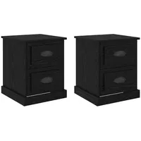 VidaXL Nachttisch 2 pcs Schwarze Eiche 39 x 39
