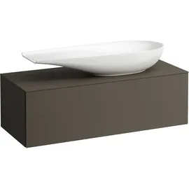 Laufen ILBAGNOALESSI Schubladenelement, Ausschnitt rechts, 120x50x37cm, zu WT-Schale H81897 4, H4303230974291, Farbe: Dunkelbraun
