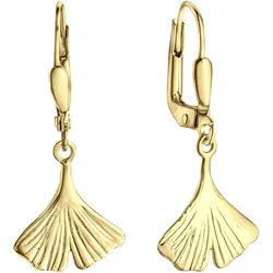 Paar Ohrhänger FIRETTI "Schmuck Geschenk, Ohrringe Gingko, Gold 333", gold (gelbgoldfarben), Ohrringe, Damen, Gelbgold 333