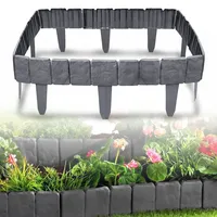 XMTECH Rasenkante Steinoptik Anthrazit 7,5m Gartenbegrenzung Kunststoff